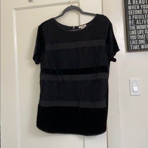 Black velvet top